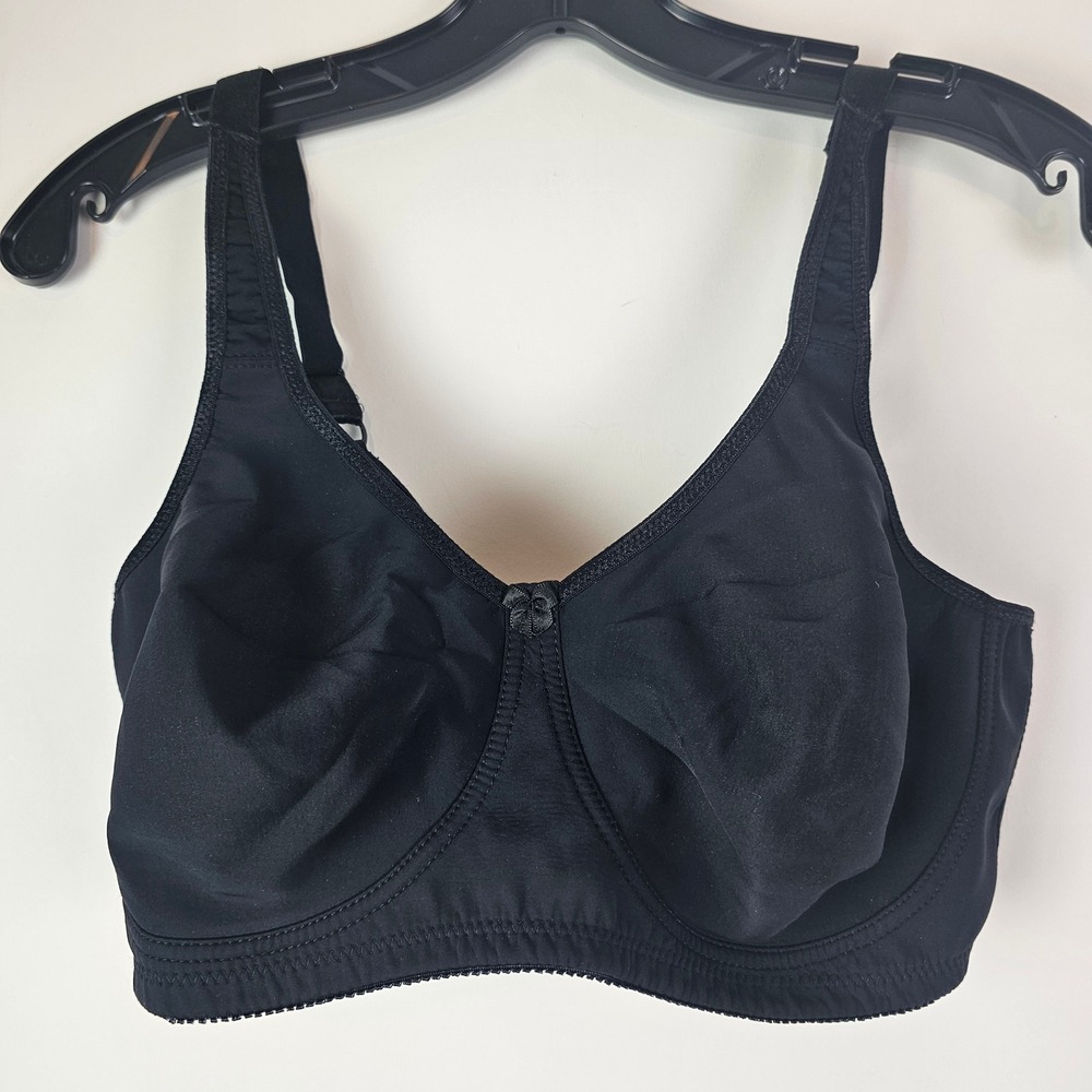 Trulife B4040 Black Mastectomy Bra Pocketed Soft Cup 38DDD Canada Made